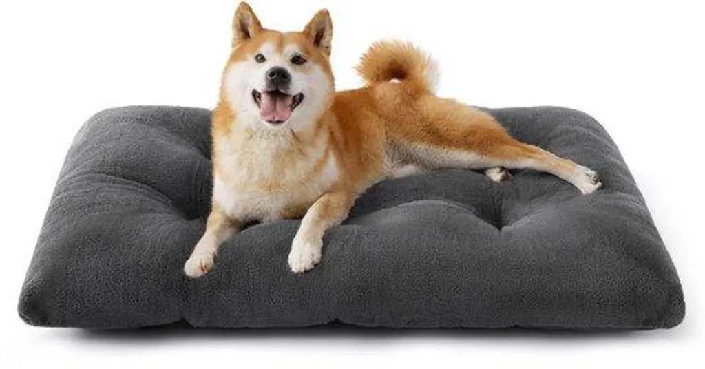 Matelas chien apaisant contre le stress et sols glissants gris 89cm