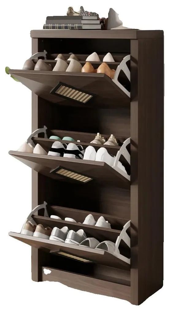 Armoire à chaussures rétro bois et métal - Design ergonomique par CQY