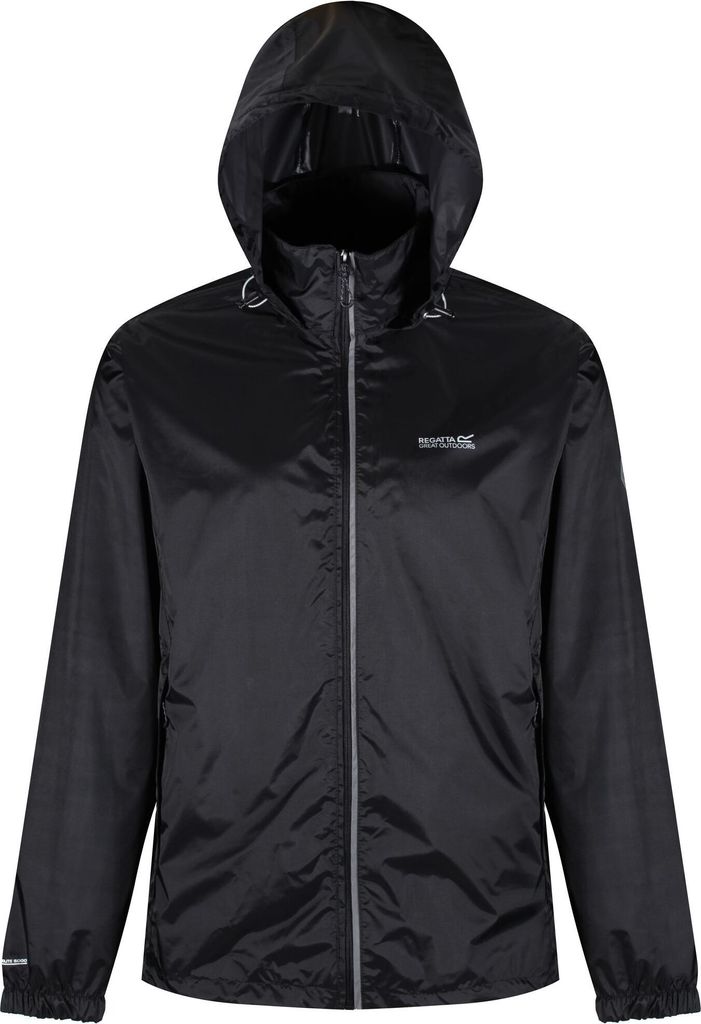 Regatta Herren Regenjacke Lyle IV, leicht, wasserfest RG3476 (M) (Schwarz)