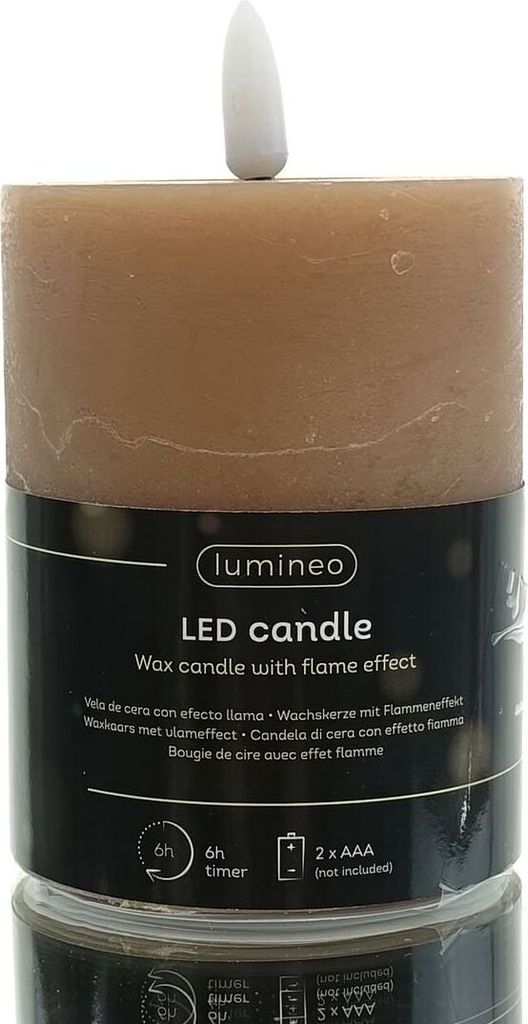 Lumineo candela di cera LED per interni effetto fiamma Immagine del prodotto 