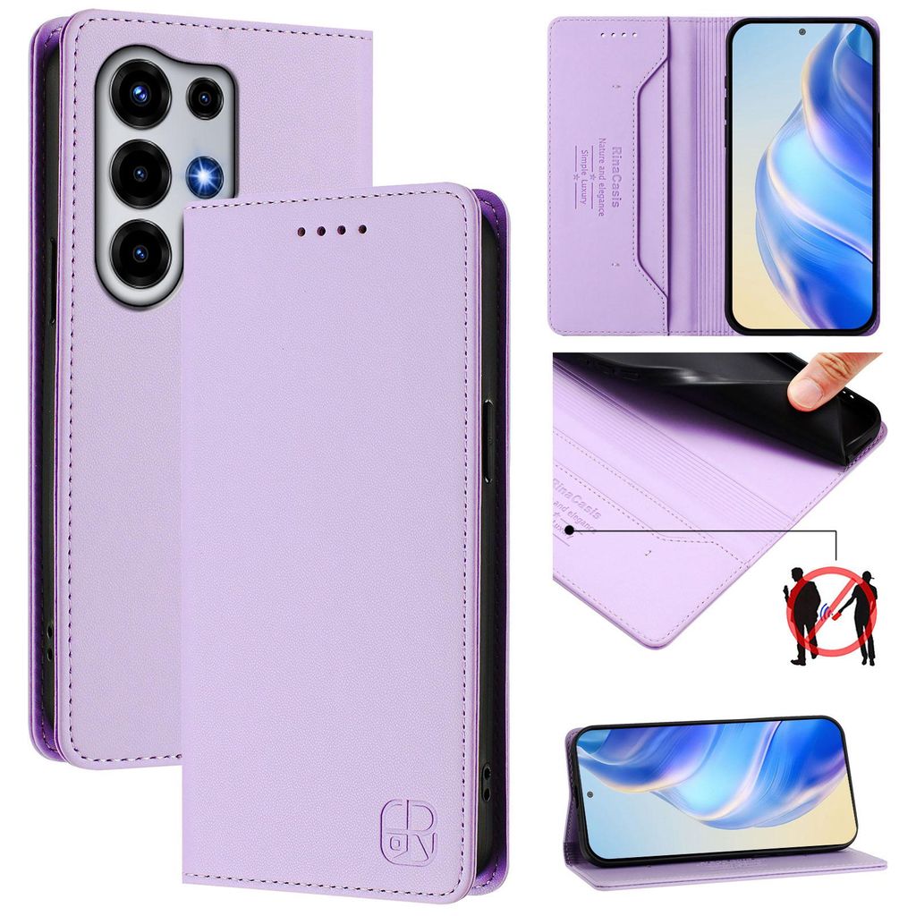Lederhülle für itel Super 26 Ultra Hülle Flip Brieftasche Kartenfächern Ständer Schutzhülle Violett