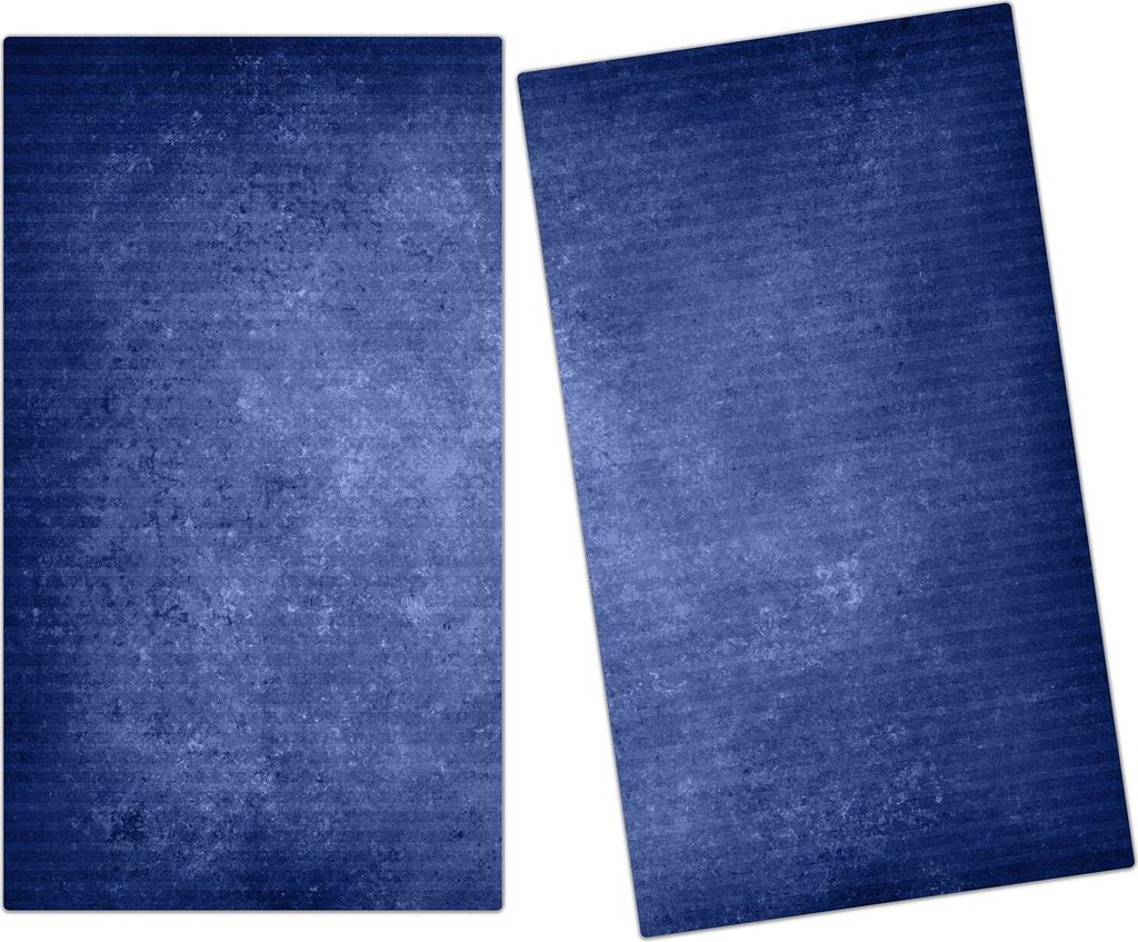 Spritzschutz Herdabdeckplatte Schneidebrett aus Glas Dunkles Dsin 2-Teilig (60x52cm)