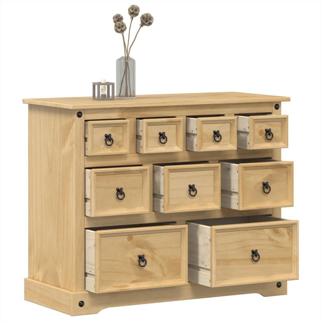 vidaXL Komoda  101x45x82 cm z masivního borovicového dřeva Obrázek produktu 