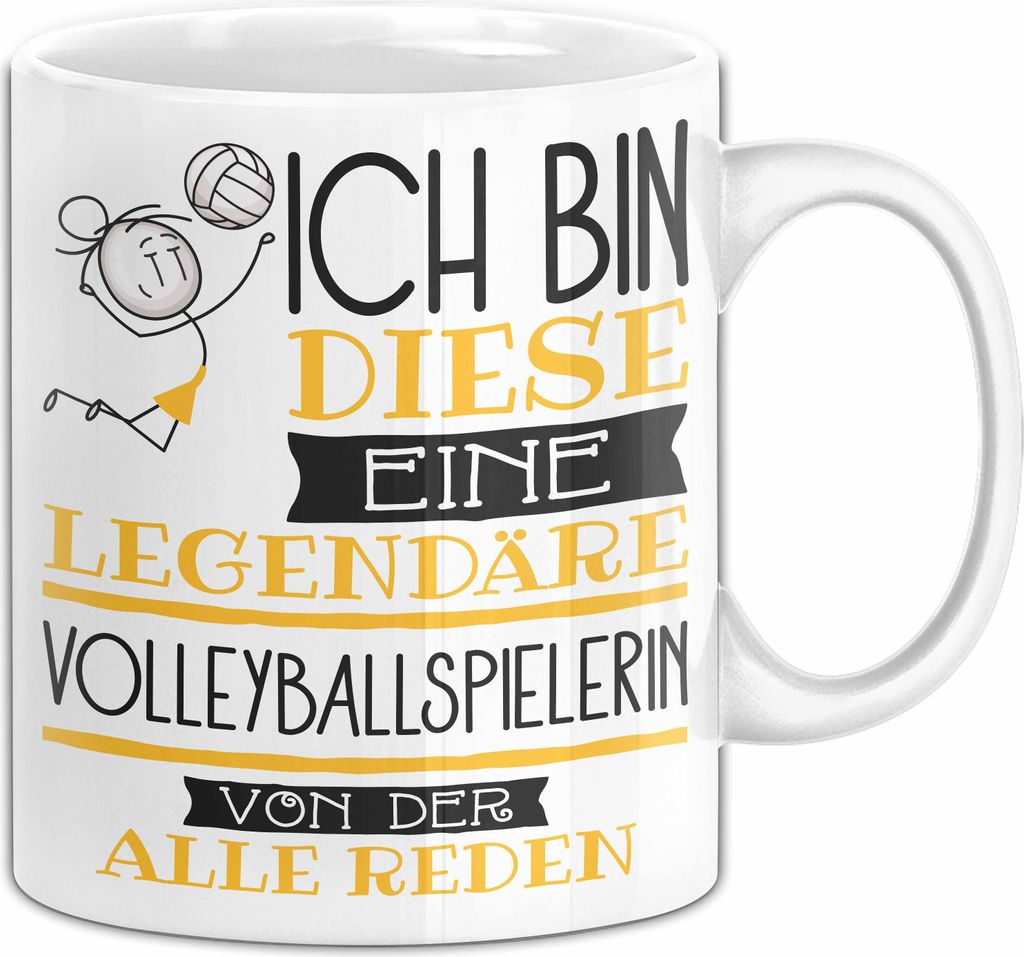 Volleyballspielerin Tasse Geschenk Ich Bin Diese Eine Legendäre Volleyballspielerin Von Der Alle Reden Geschenkidee Geburtstag Weihnachten (Weiß)