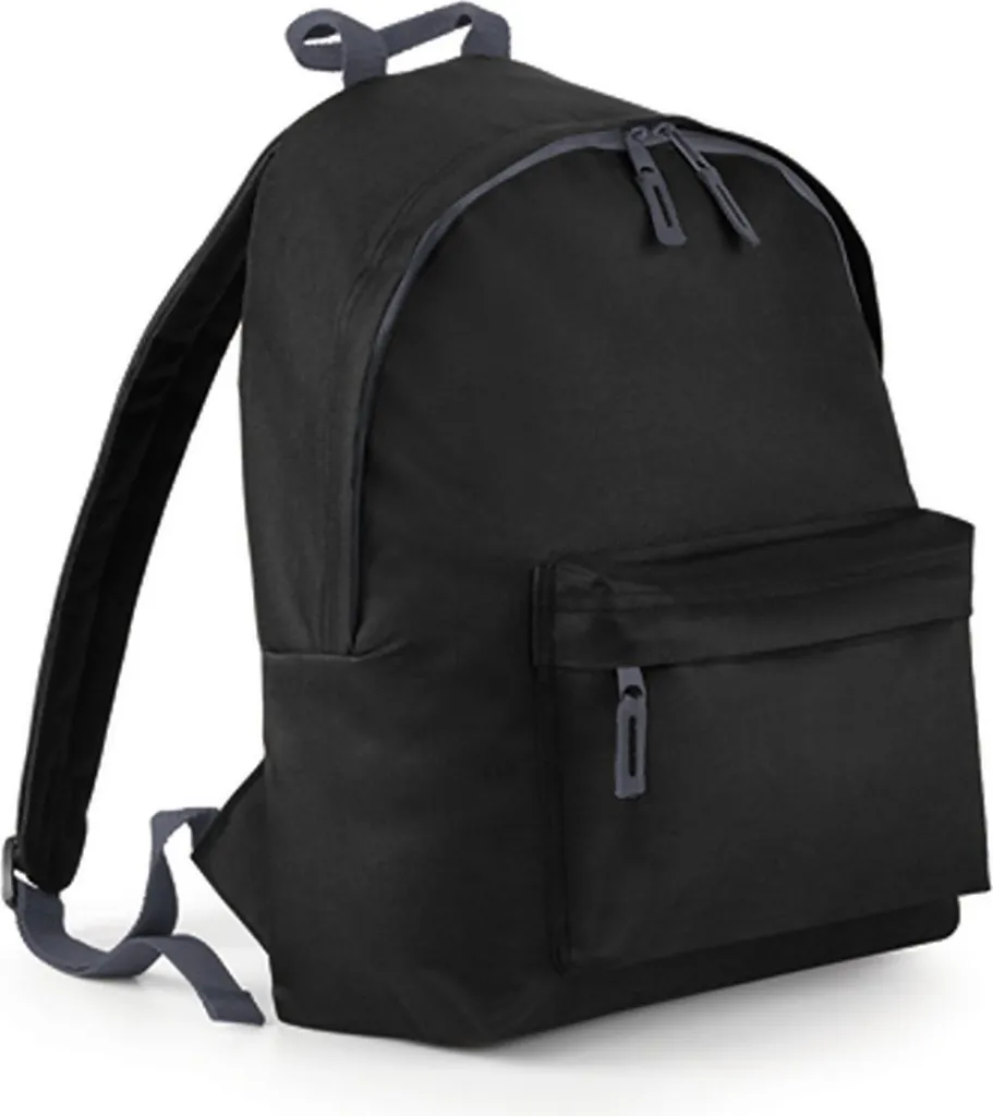 BagBase BG125 Zaino Fashion Nero 18L | Zainetto Scuola e Tempo Libero