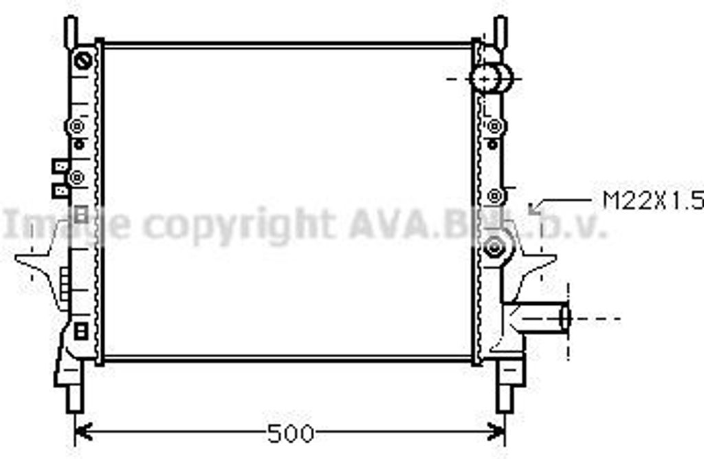 PRASCO RTA2206 - OE 7701042436 Kühler, Motorkühlung für Twingo I (C06), Twingo I (S06)