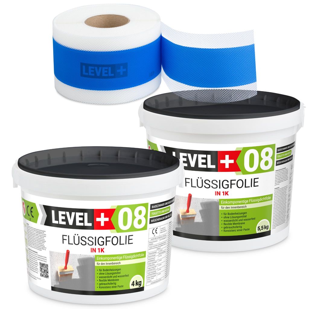 Dichtset Dichtfolie 9,5kg Flüssigfolie Dichtband 10m Produktbild 