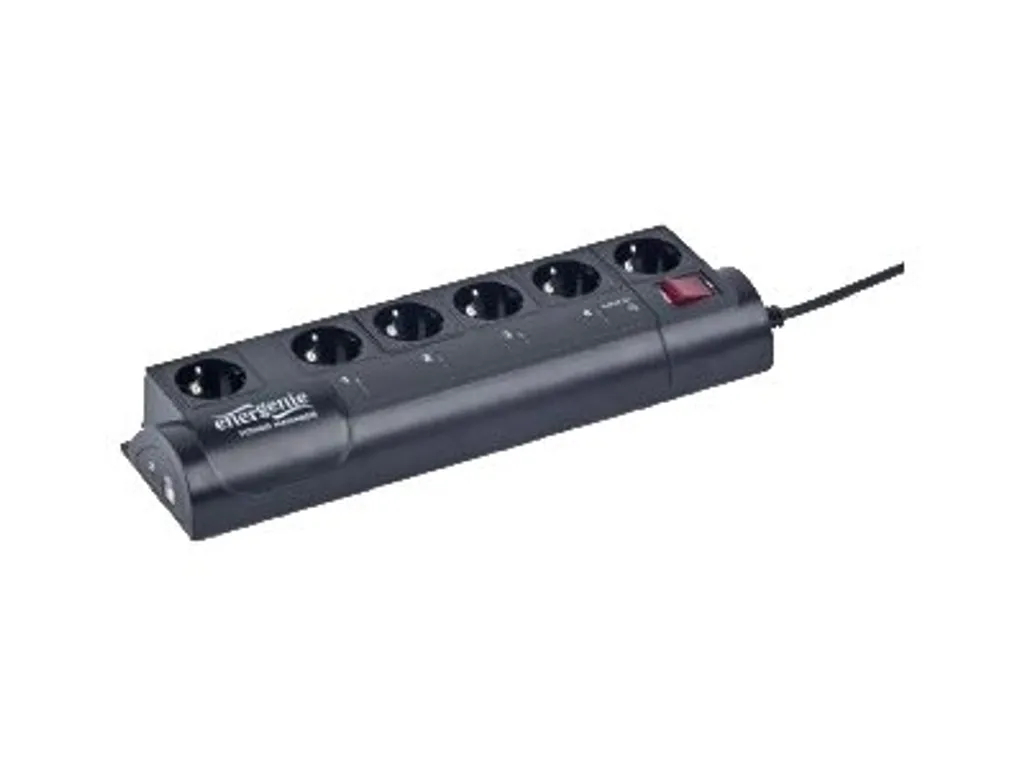 Bloc Multiprise 6 Prises Gembird avec Protection Surtension et Ports USB