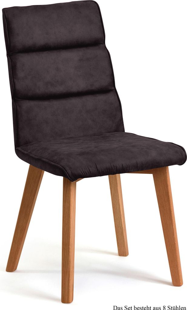 Esszimmerstuhl (8er-Set) Darell 47x92x60 Eiche geölt/Espresso