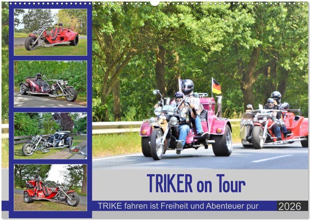 TRIKER on Tour (Wandkalender 2026 DIN A2 quer), CALVENDO Monatskalender