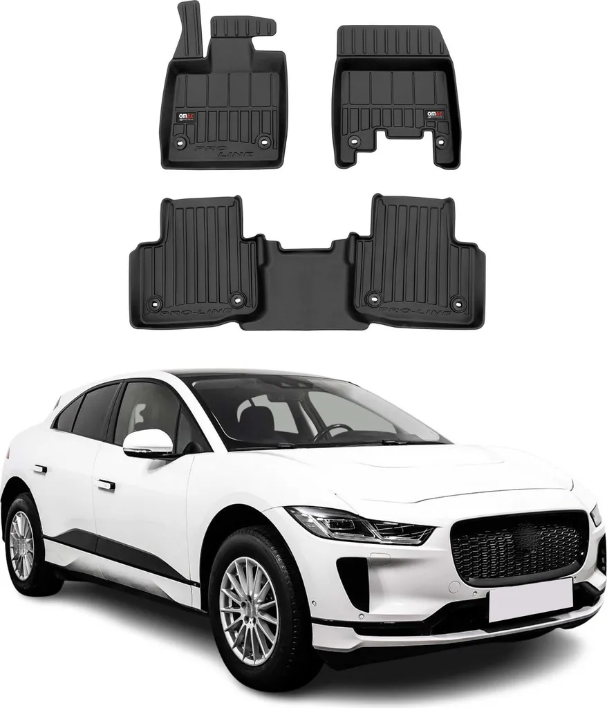 Tappetini Premium TPE Nero per Jaguar I-Pace 2018-2025 - Set 3pz