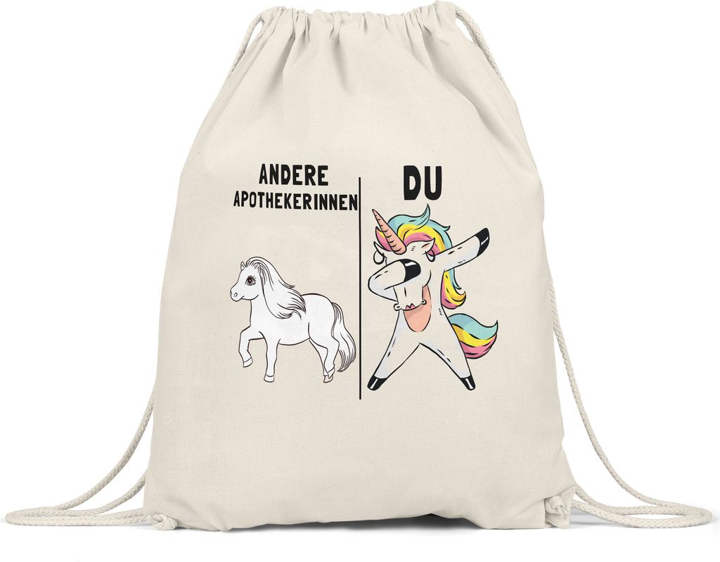 Andere Apothekerinnen Du Turnbeutel Gymsack Pferd Einhorn Humor Lustig Unicorn Geschenk Apotheke