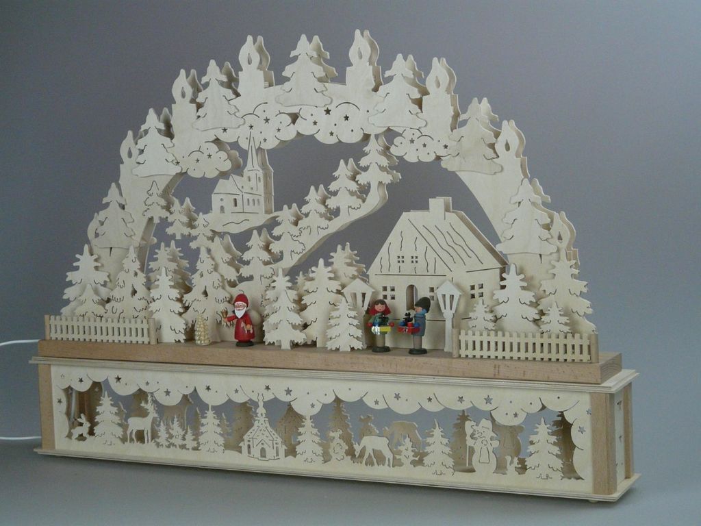 Original Erzgebirgischer Marken Schwibbogen Lichterbogen 70 x 53 cmK70-3_86