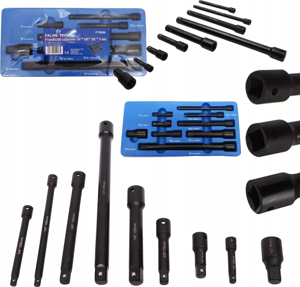Set 9 Prolunghe FALON-TECH per Chiave a Percussione Cr-Mo | Shop Online
