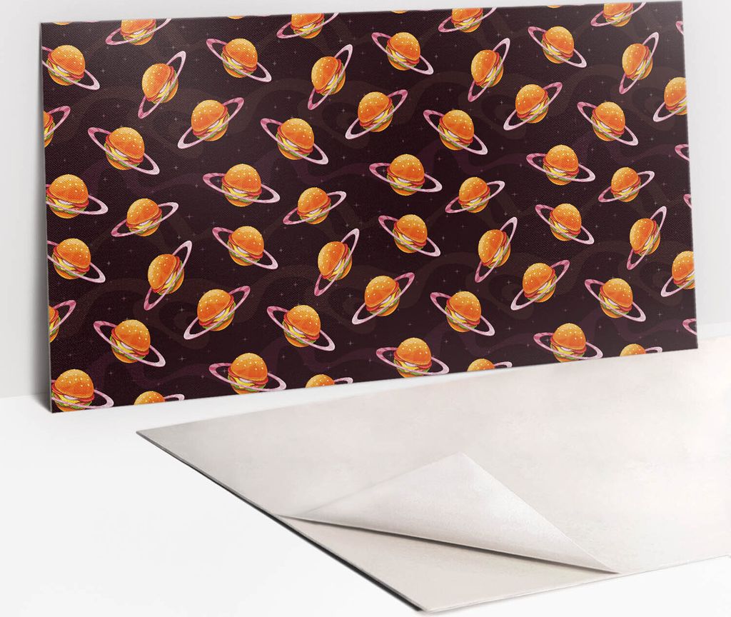 PVC-Wandschutz für die Küche - Stilvoller Schutz für Ihre Wände 100 x 50 Hamburger -Planeten