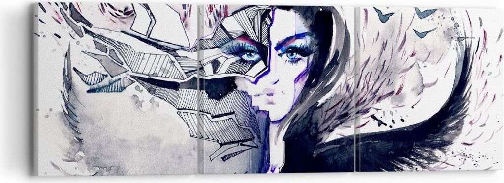 Bild auf Leinwand - Leinwandbild - Erwachsene emotional Fantasie - 90x30cm - Wand Bild - Wanddeko - Leinwanddruck - Bilder - Kunstdruck - Wanddekor...