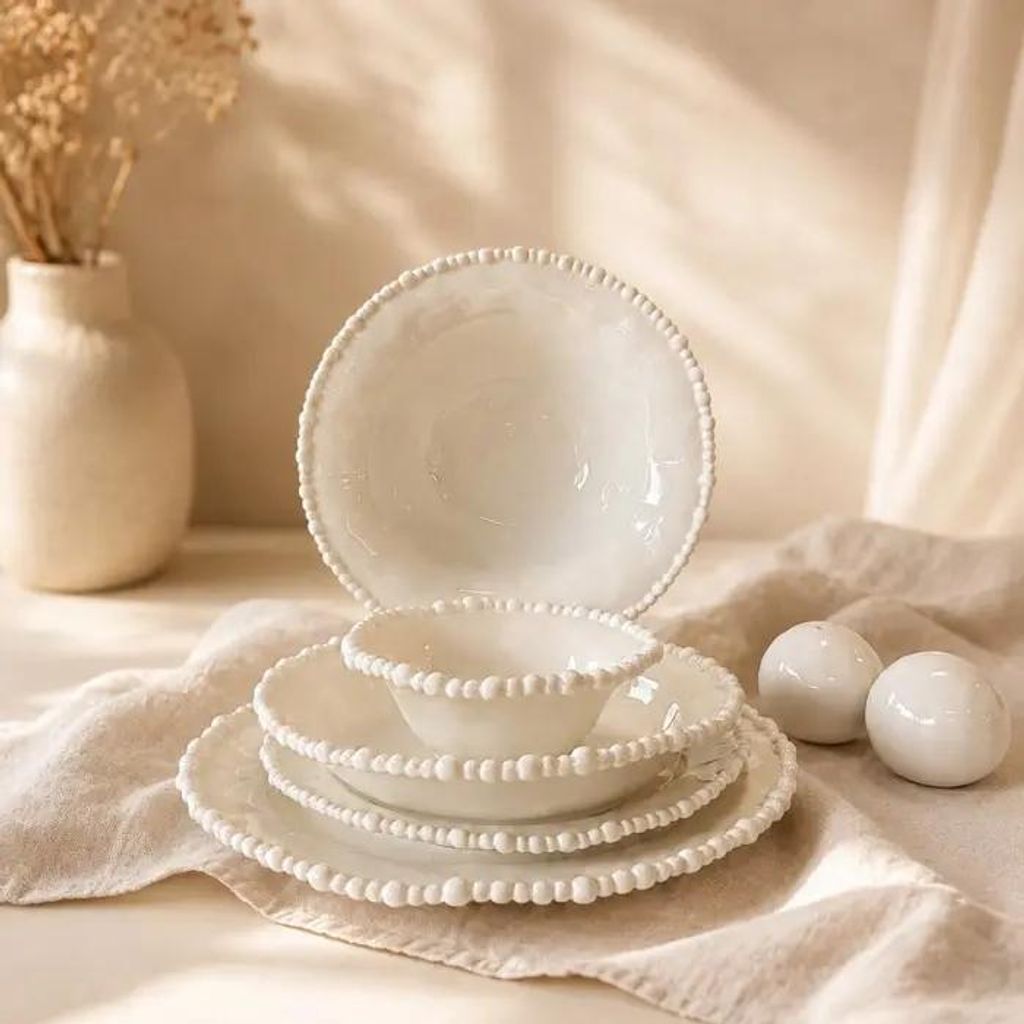 Sea Pearl Tafelservice 27-teilig Weiß Essservices