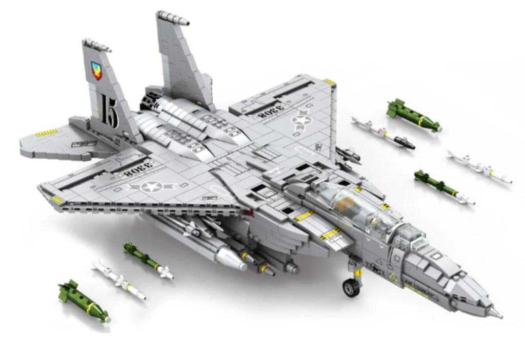Reobrix 33034 F-15E Strijkvliegtuig, bouwpakket met 2216 Productafbeelding 