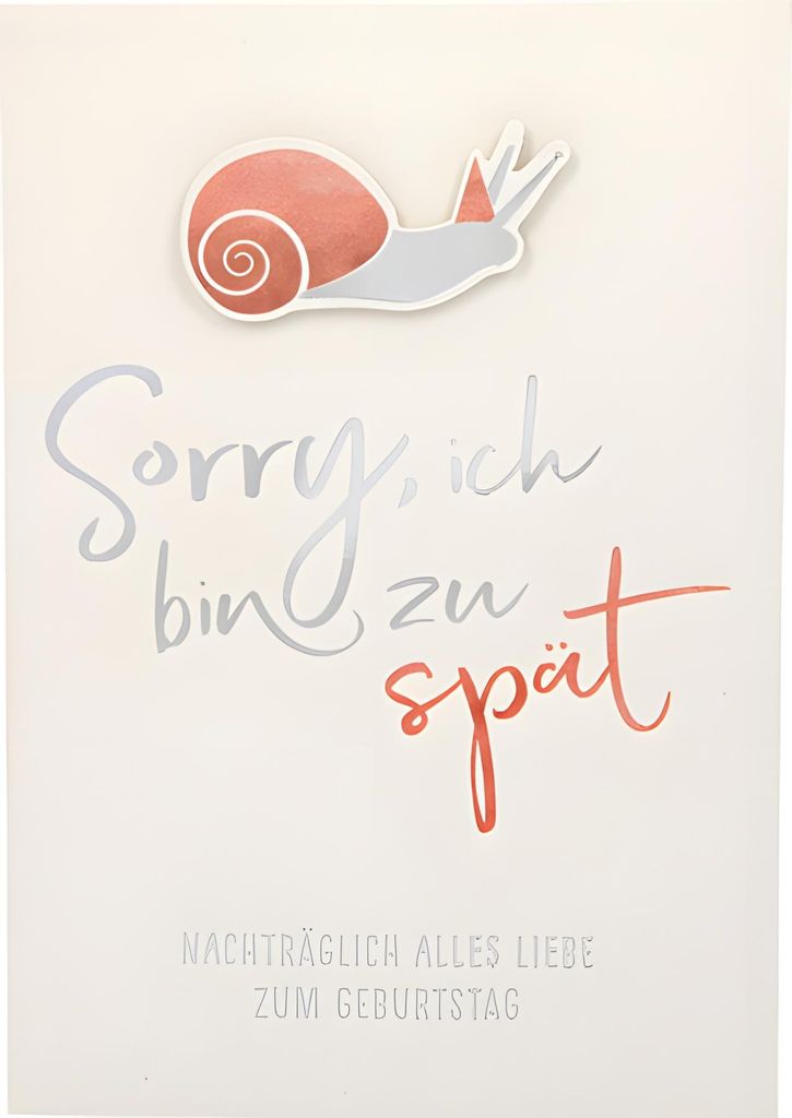 Depesche Klappkarten Besondere Anlässe Sortierung : Sorry, ich bin zu spät Nachträglich ... Klappkarten Besondere Anlässe: Sorry, ich bin zu sp...