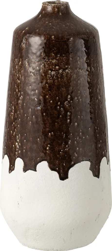 Vase en argile J-Line Large : Déco bicolore pour sublimer l'espace