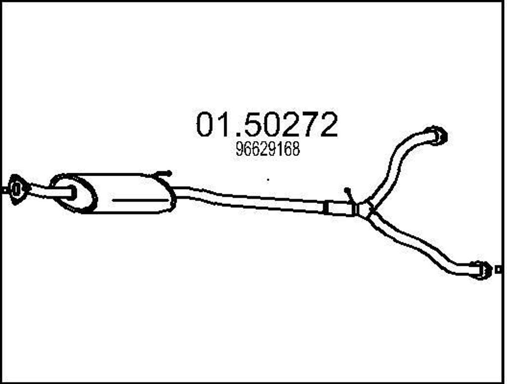 MTS 01.50272 Mittelschalldämpfer Schalldämpfer für CHEVROLET CAPTIVA (C100, C140)