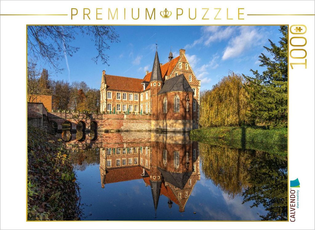 CALVENDO Puzzle Burg Hülshoff | 1000 Teile Lege-Größe 64x48cm Foto-Puzzle für glückliche Stunden