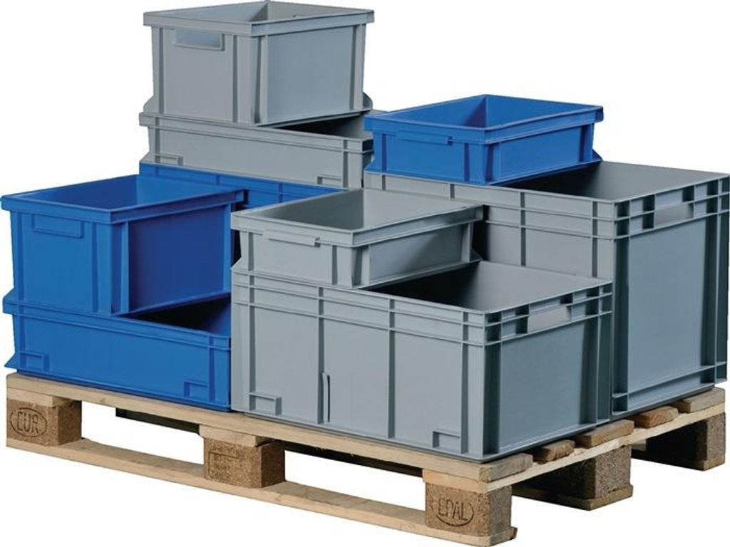Transportbehälter L400xB300xH120mm grau PP Produktbild 