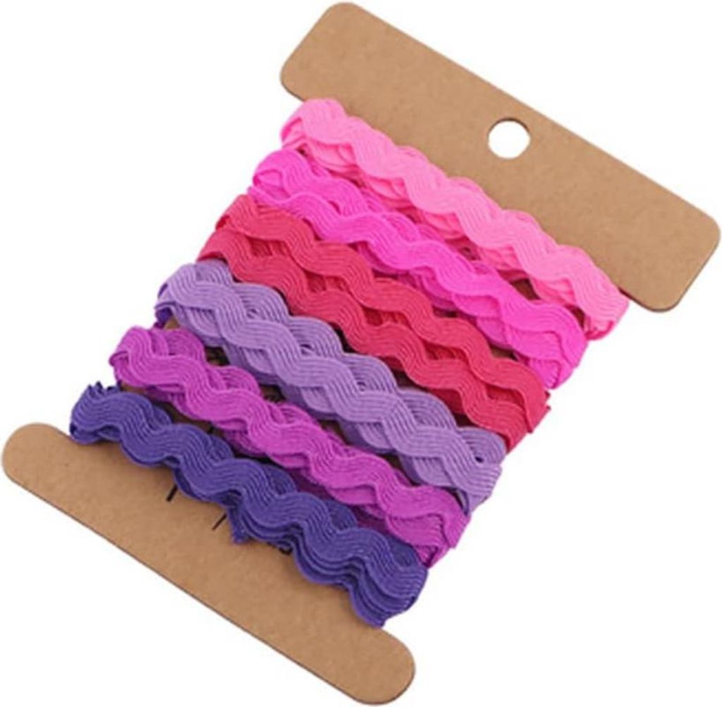 Zigzag Rand Lint 5 mm Polyester Wave Buiging Fringe Trim Meerkleurig Lint für Kleidung Jurk Nähen Blumen (Farbe 6)