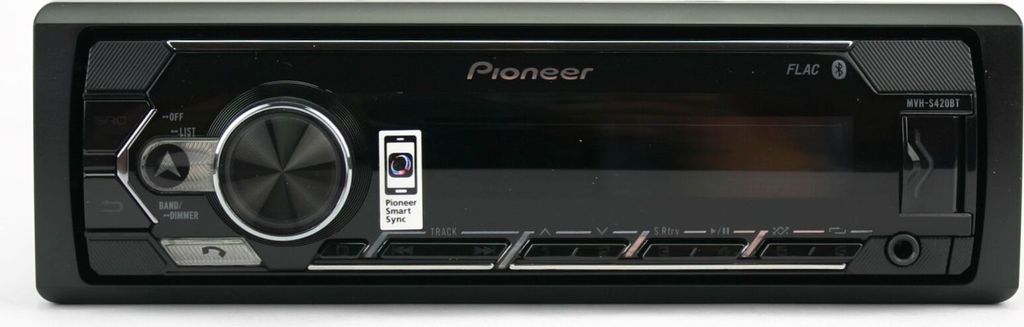 Pioneer MVH-S420BT 1DIN Autoradio – Bluetooth, USB, AUX, Smart Sync, Deutsches Menü, Freisprechen, 50W X 4, Kurze Einbautiefe