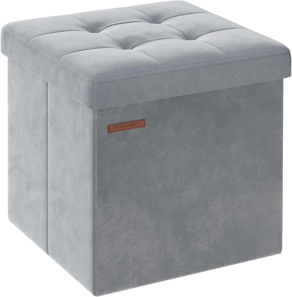 Aufbewahrungsbank/Sitzbank - Hocker/Ottomane - Mit Deckel - Tragkraft bis 300 kg - Einfache Montage - Dunkelgrau