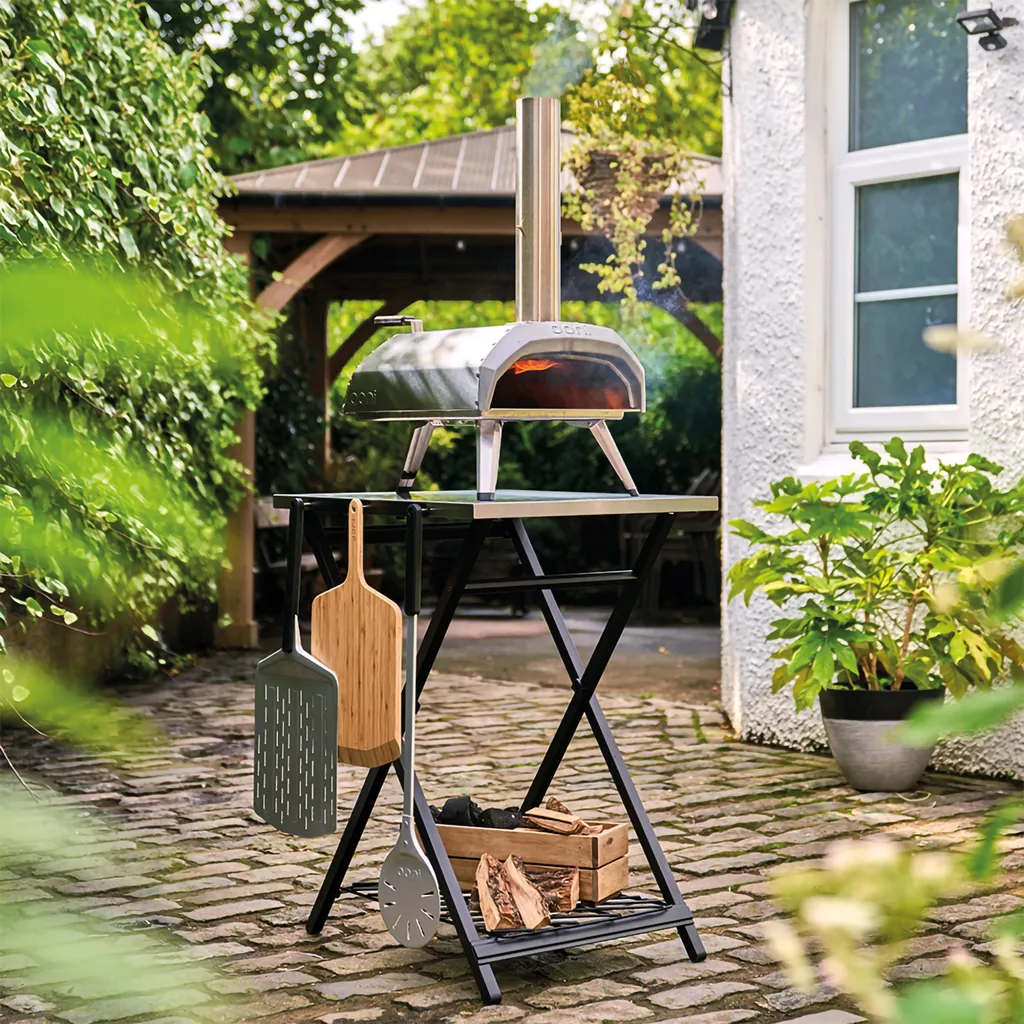 Support de Cuisson Mobile et Table de Préparation Pizza Extérieure - 6