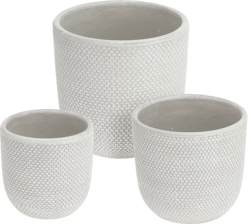 Set organisation Weave crème pots de rangement mats 3 tailles déco