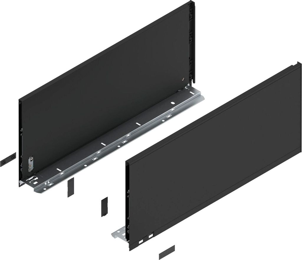 BLUM LEGRABOX pure Zarge Höhe F, NL 550, Carbonschwarz