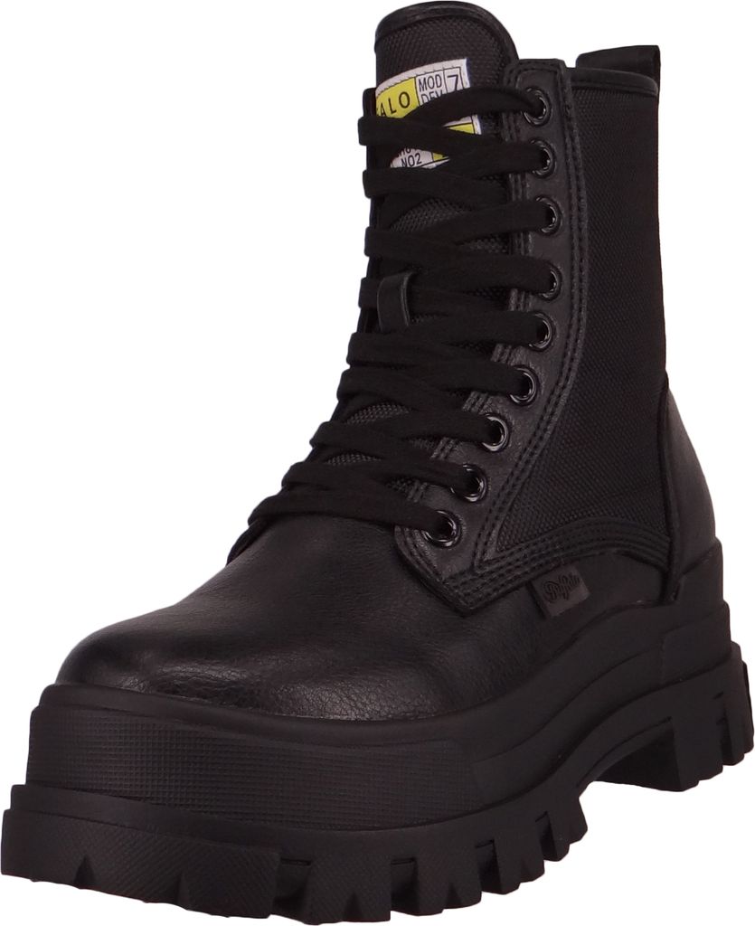 Buffalo Damen Elegante Stiefelette Aspha Com2 Vegan 1622069 Schwarz