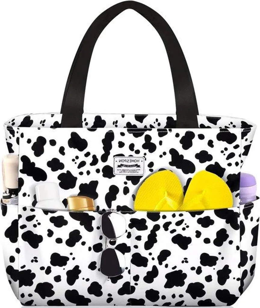 Grand Cabas de plage étanche femme : Sac fourre-tout piscine chic