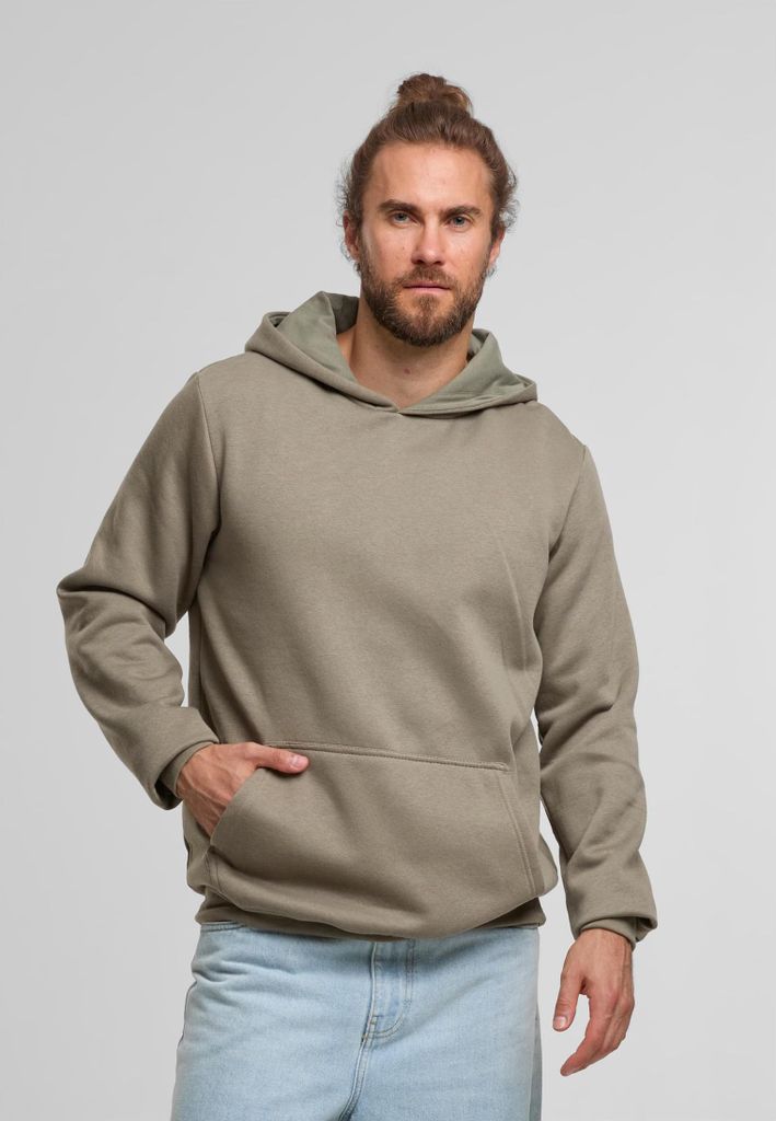 Urban Classics Herren-Kapuzenpullover mit Kapuze Triink grau grün 5XL