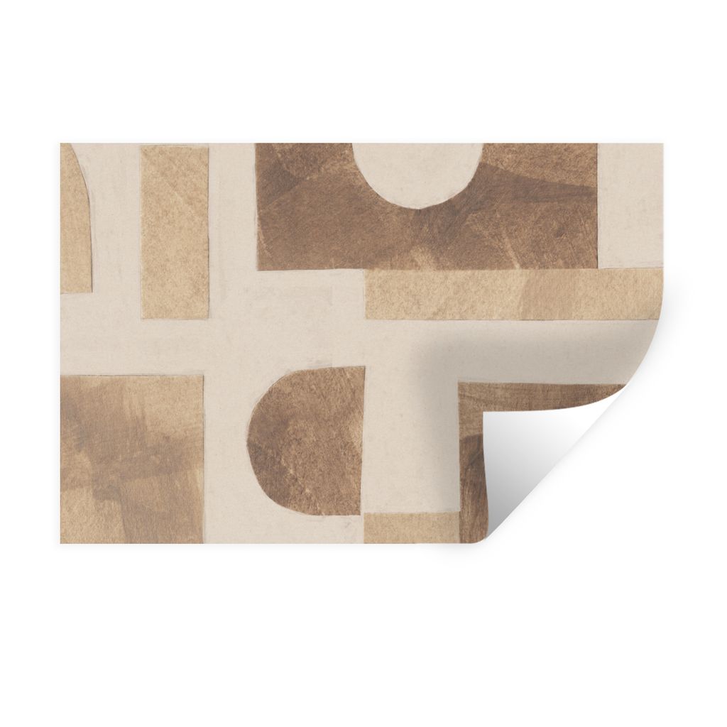 MuchoWow Wandtattoo Wandsticker Wandaufkleber Abstrakt - Puzzle - Formen - Farben 60x40 cm Selbstklebend und Repositionierbar - Wierderverwendbar...