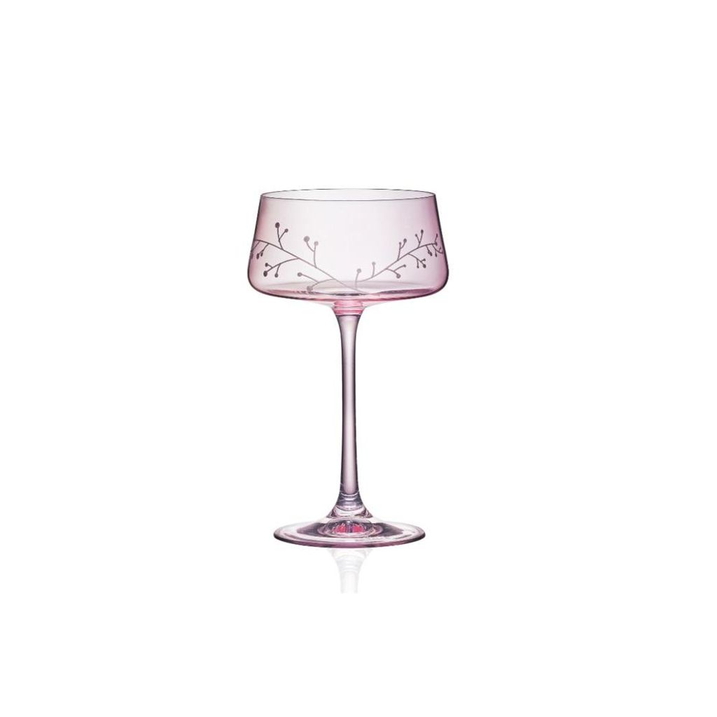 Crystalex Sektschalen „Frozen“ 2er-Set – 220 ml – Rosé Kristallglas-Sektgläser – elegant & hochwertig