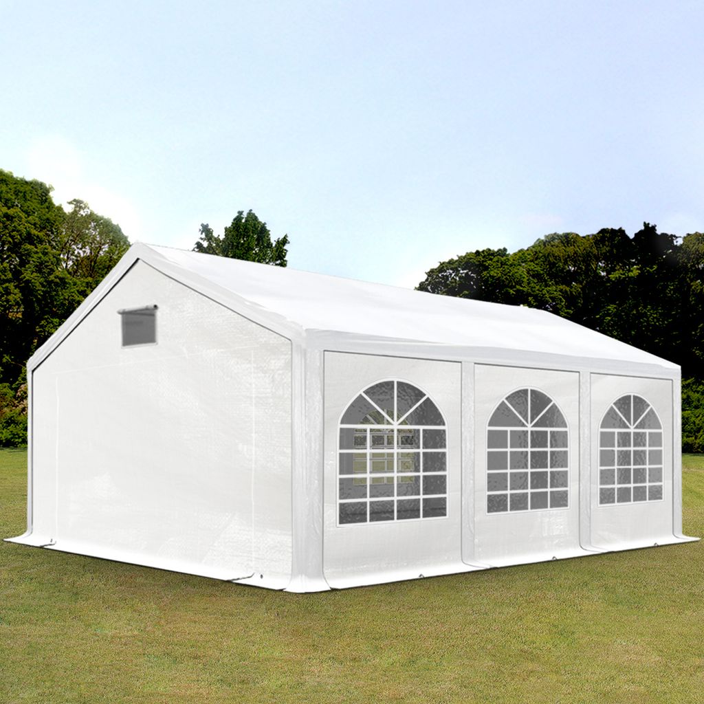 TOOLPORT Partyzelt Festzelt 3x6 m in weiß Professional PE Produktbild 