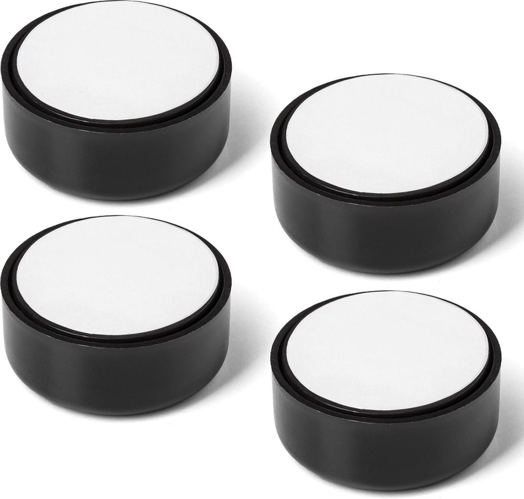 SOTECH 4er Set Möbelfüße GOLF | schwarz | höhenverstellbar 23,5 - 31,5 mm | Kleben oder Schrauben