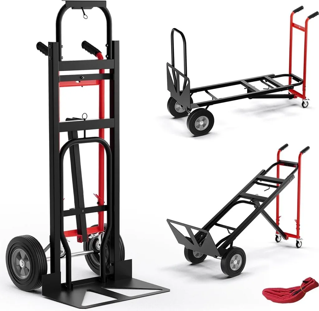 Chariot de manutention 3 en 1 idéal pour déménagement de 450 kg