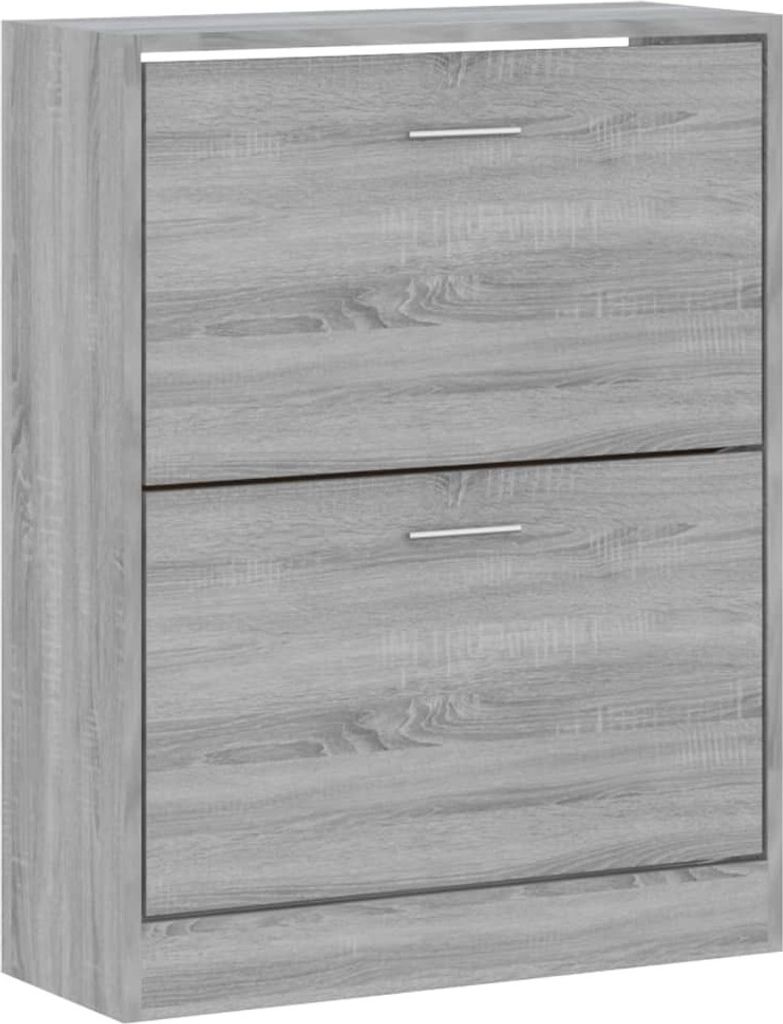 Möbel Schuhschrank/Flurschuhregal Skandinavisch - Schuhkommode - Grau Sonoma 63x24x81 cm Holzwerkstoff Top7787872
