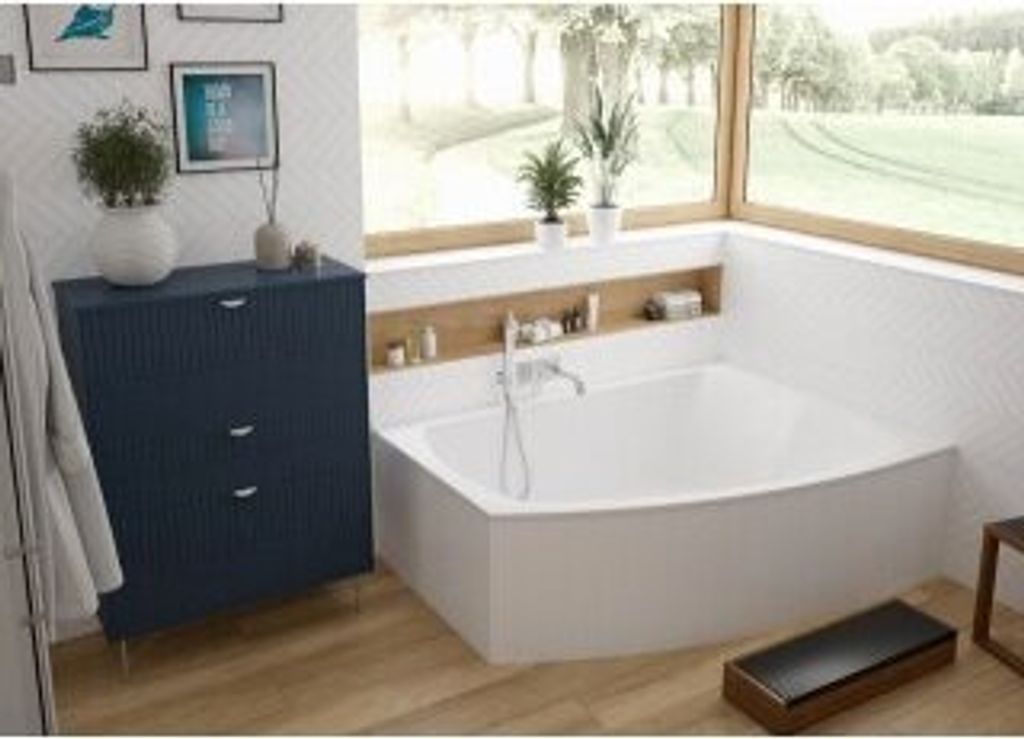 Hoesch Largo Trapezbadewanne asymmetrisch 1800 x 1300 mm rechts weiß - 3693.010