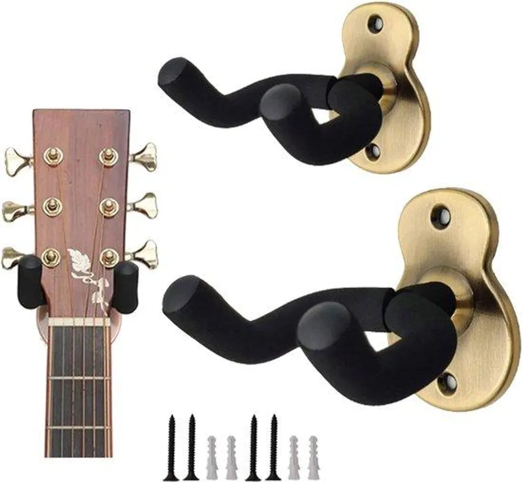 Accroche guitare murale pour studio et salon, design antidérapant x2
