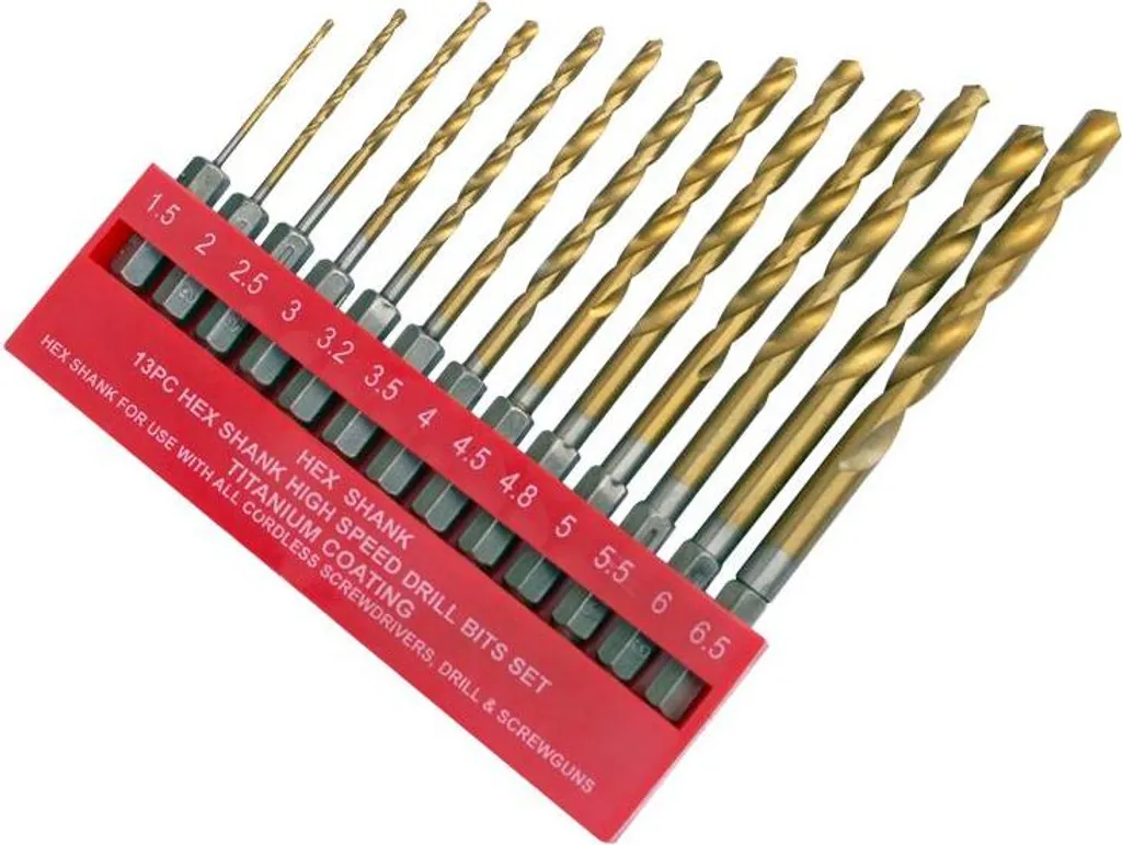 Serie Professionale 13 Punte HSS-TiN | Ø 1,5-6,5 mm Attacco Rapido Esagonale