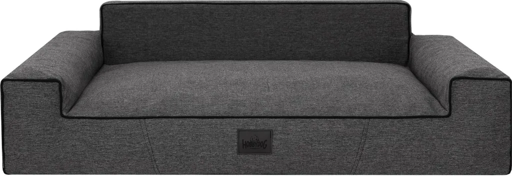 Letto per Cani GLAMOUR XL 98x66 cm - Divano in Eco Lino Nero