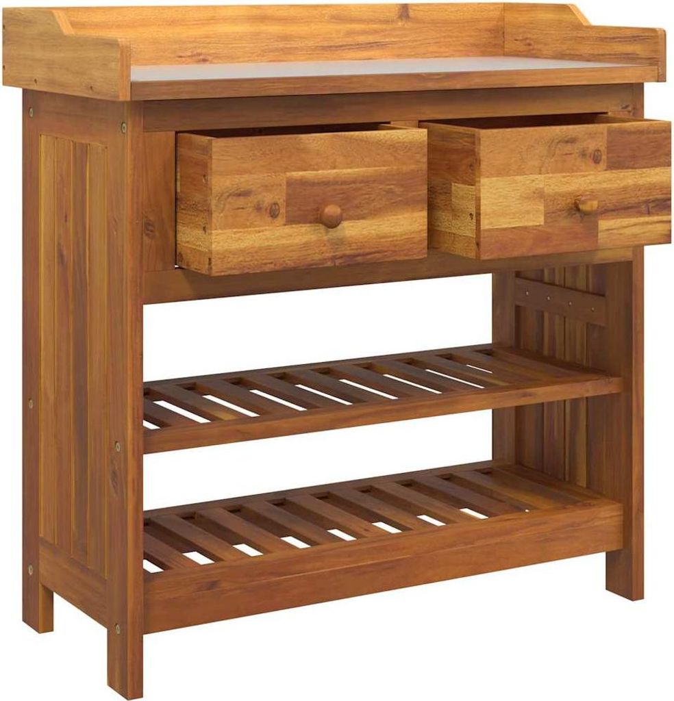 vidaXL Armadio da giardino naturale 78 x 36,5 x 78 cm in Immagine del prodotto 