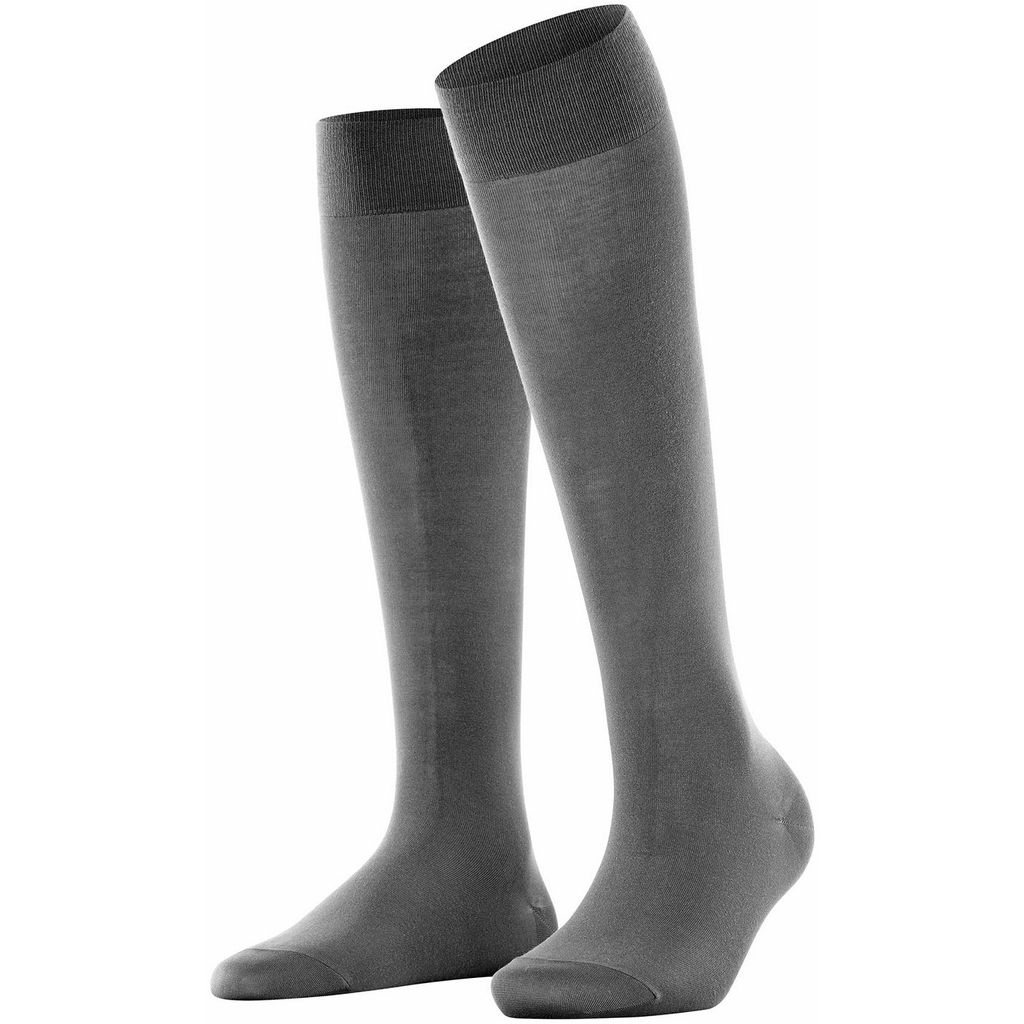 FALKE Baumwolle Touch Kniestrümpfe Damen platinum 39-42 Produktbild 