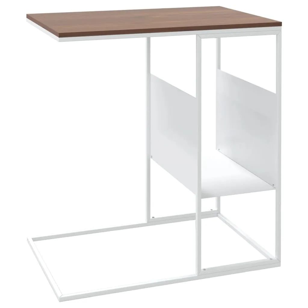 Table d'appoint gain de place blanche 55 cm idéale pour petits espaces - 10