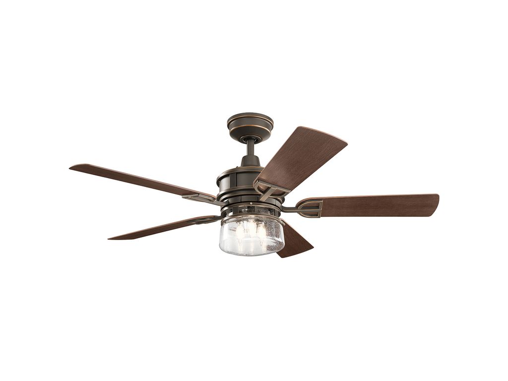 Elstead Lyndon Patio leiser Deckenventilator mit 3x E27 Fassung Ø132cm + Fernbedienung